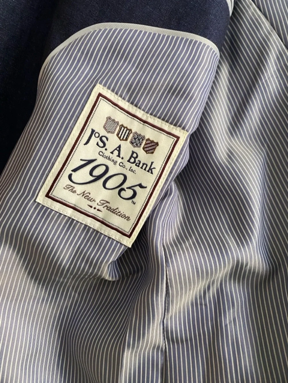 Jos. A. Bank 1905 Blue 100%‎ Linen Tailored Fit Summer Blazer 42L